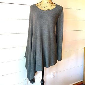 Philosophy One Arm Sweater Gray Poncho Sz L